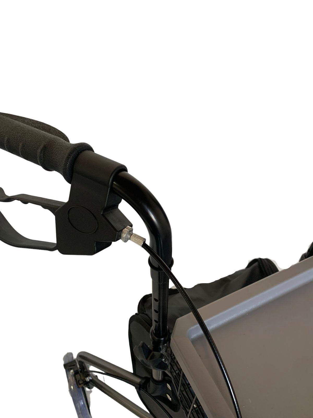 Mbrla891L - Andador Em Aluminio De 03 Rodas Prata Com Cesto