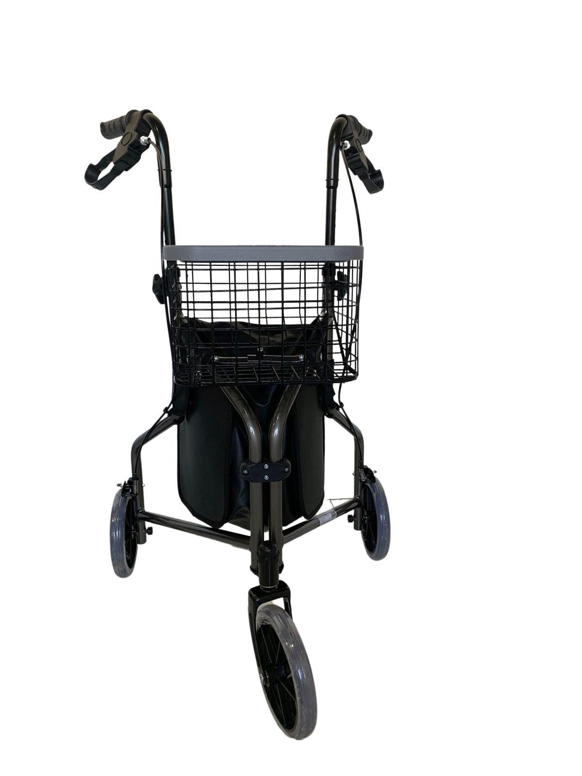 Mbrla891L - Andador Em Aluminio De 03 Rodas Prata Com Cesto