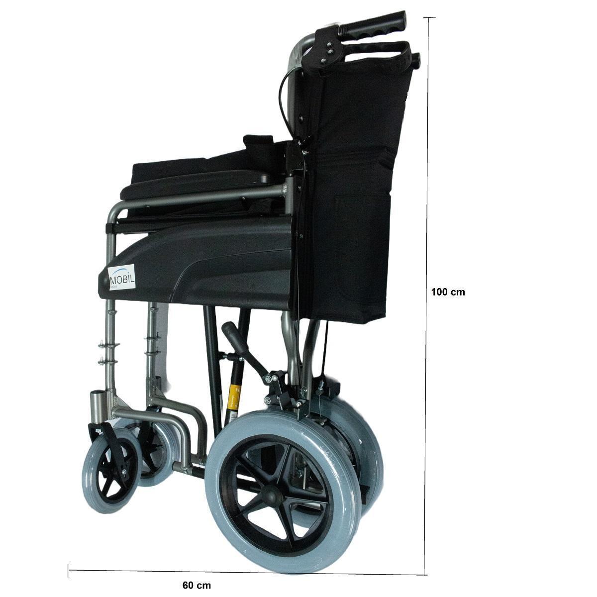 Cadeira De Rodas Alumínio Transporte Hospitalar/Casa 100Kg