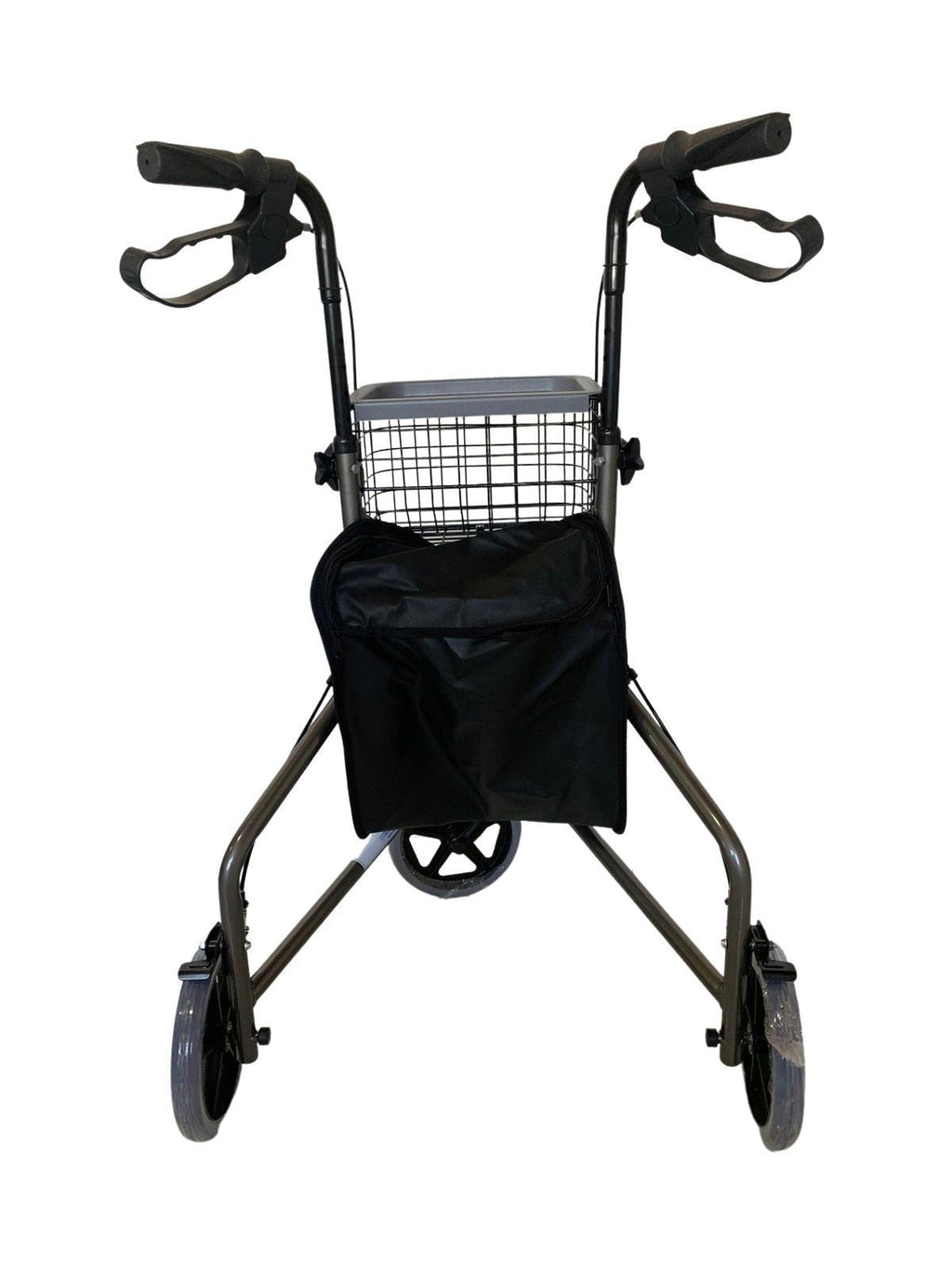 Mbrla891L - Andador Em Aluminio De 03 Rodas Prata Com Cesto